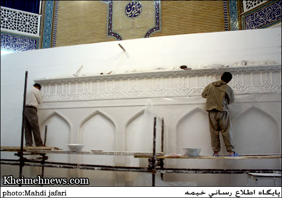 مراحل ساخت ضریح مبارک امام حسین (ع)در قم