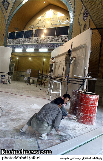 مراحل ساخت ضریح مبارک امام حسین (ع)در قم