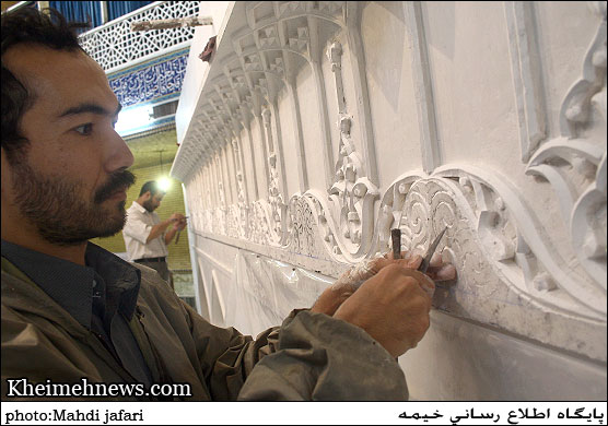 مراحل ساخت ضریح مبارک امام حسین (ع)در قم