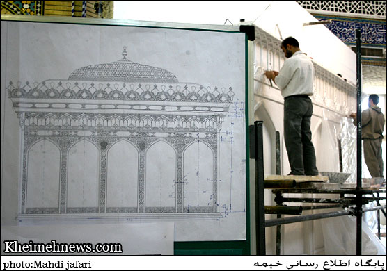 مراحل ساخت ضریح مبارک امام حسین (ع)در قم