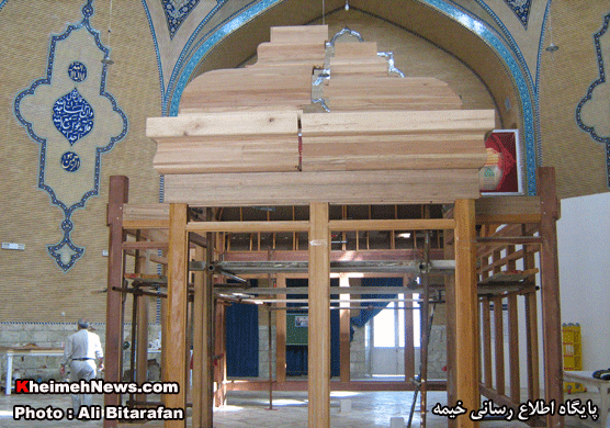گزارش تصویری مراحل ساخت ضریح امام حسین(ع) در  استان قم