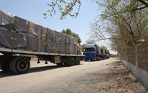 رسيدن کاروان تجهيزات سرمايشی حرم امام حسين(ع)