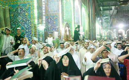 مراسم احیا در حرم امام حسین(ع)