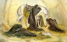 نقاشي مفهومي ايران در عاشورا؛ كلكي خيال‌انگيز بر بوم اعتقاد