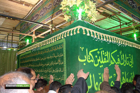اتمام نصب گنبد داخلی حرم عسگریین(ع)
