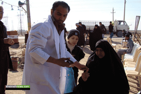 حضور خیمه های سلامت در مسیر زائران کربلا