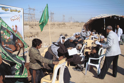 حضور خیمه های سلامت در مسیر زائران کربلا