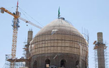 پایان فاز نخست ساخت گنبد حرم عسکريين پایان فاز نخست ساخت گنبد حرم عسکريين
