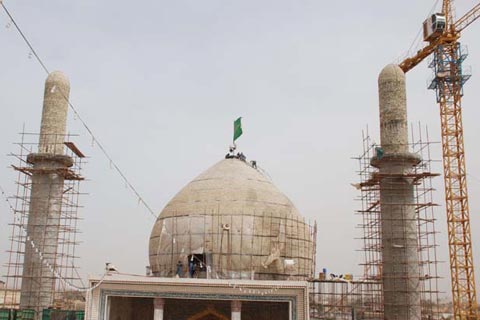 پایان بازسازی گنبد و مناره های مرقد امامین عسکریین(ع)