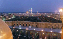 نصب دربهای جدید طلایی در حرم امام حسین (ع)