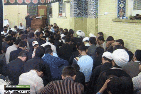 عزاداری درگذشت مرحوم آیت الله بهجت در مسجد فاطمیه قم