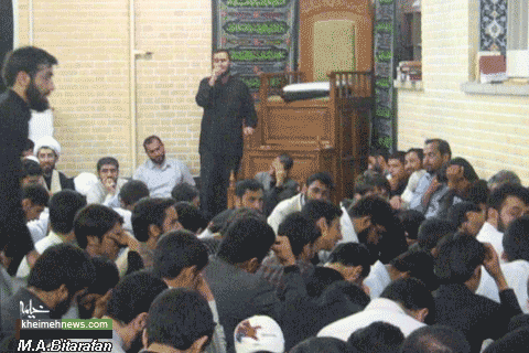 عزاداری درگذشت مرحوم آیت الله بهجت در مسجد فاطمیه قم