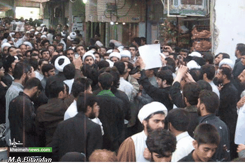 عزاداری درگذشت مرحوم آیت الله بهجت در مسجد فاطمیه قم