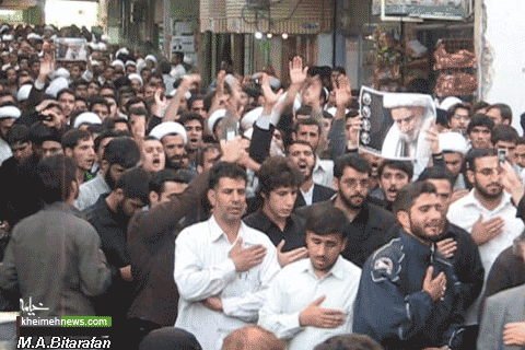 عزاداری درگذشت مرحوم آیت الله بهجت در مسجد فاطمیه قم