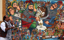 اجرای نمایش پرده‌خوانی کربلا در مجموعه فرهنگی تاریخی سعدآباد