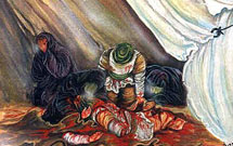 نمایشگاه «خط روایت علمدار» در مشهد برپا شد