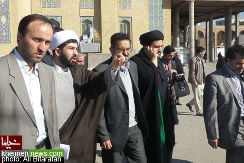 حضور وزیر فرهنگ و ارشاد اسلامی در مسجد مقدس