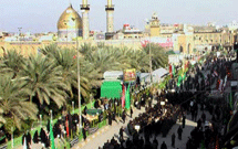 فرش ایرانی متبرک حرم امام هشتم درآستان حضرت عباس گسترده شد