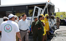 اتوبوس حامل زايران عمره‌گزار مغربی در محور مکه - مدينه واژگون شد