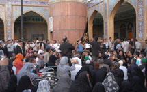 مراسم سوگواری وفات حضرت زینب(س) در حرم شریف برگزار شد