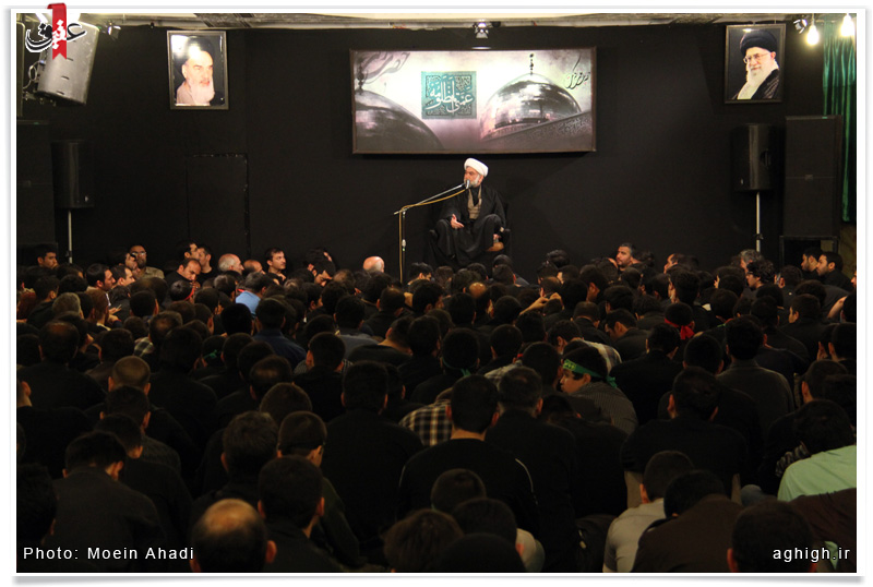 مراسم عزاداری شام شهادت حضرت زینب (س) در هیئت رایه العباس برگزار شد