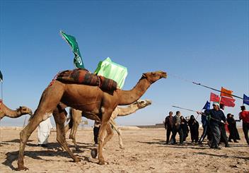 حرکت نمادین کاروان امام رضا (ع) از مشهد الشلمچه تا مشهد الرضا