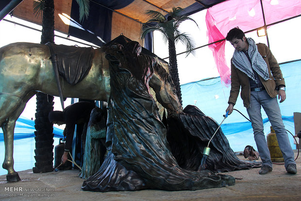 مجسمه «عصر عاشورا» رونمایی شد