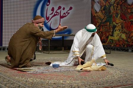 استقبال از مجلس تعزیه «ابراهیم در گلستان» در سومین شب برپایی نمایشگاه قرآن استقبال از مجلس تعزیه «ابراهیم در گلستان» در سومین شب برپایی نمایشگاه قرآن