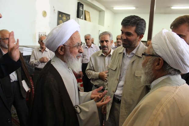 دیدار اعضای کاروان قرآن اعزامی به حج تمتع با آیت‌الله جوادی‌آملی