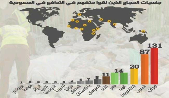 ۲۰ درصد شهیدان حج امسال ایرانی هستند