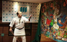 پرده خوانی جنگ امیرالمؤمنین (ع) در شب شهادت آن حضرت اجرا شد