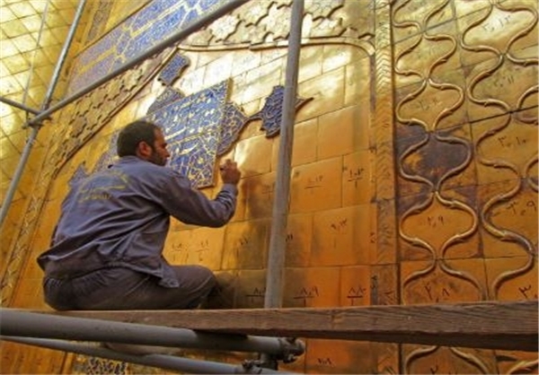 طلاکاری ایوان نجف امسال به پایان میرسد+ عکس طلاکاری ایوان نجف امسال به پایان میرسد+ عکس