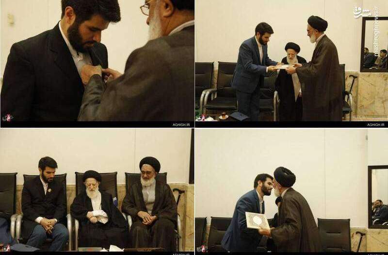 میثم مطیعی خادم حرم حضرت معصومه(س) شد +عکس