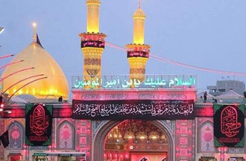 برافراشته شدن خیمه عزا در حرم حضرت عباس (ع)